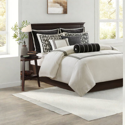 Ensembles de literie en polyester de luxe pour très grand lit 9 pièces, maison moderne brodée