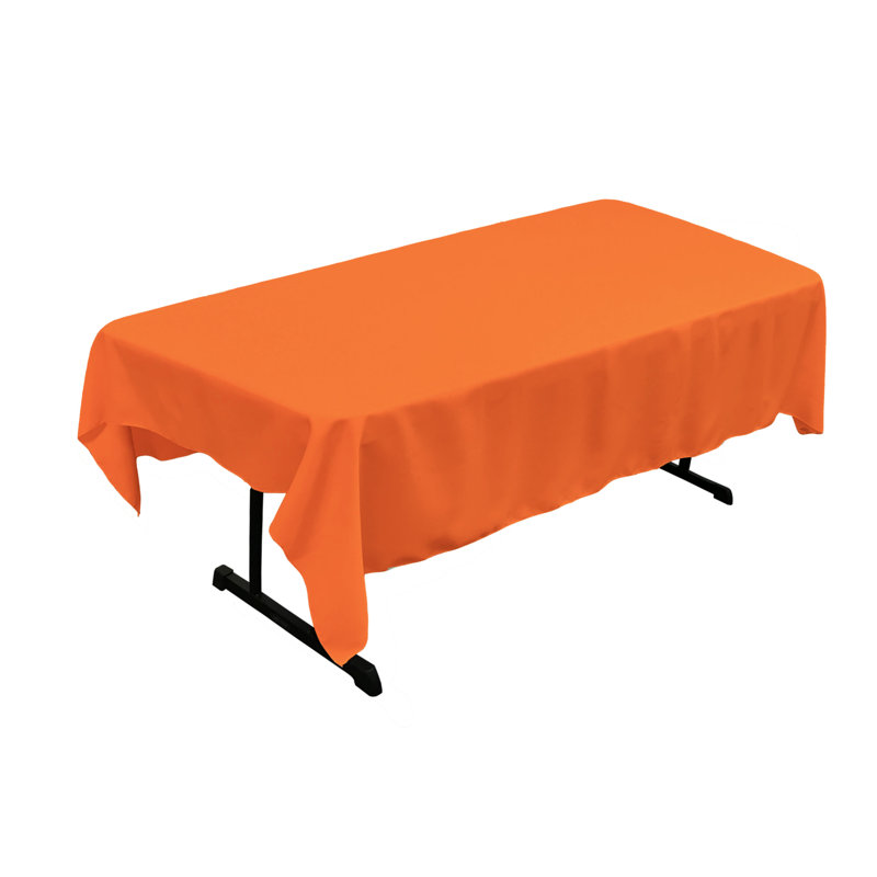 Rectangular Stain-Resistant Polyester Tablecloth - Basics by Wayfair™, Orange, 90" x 60"