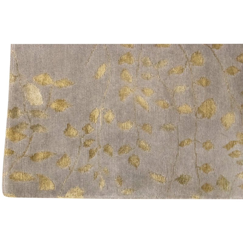 Hand Knotted Area Rug in Steel