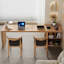 Bureau rectangulaire en bois massif Burlywood-109598539