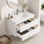 Ensemble de meuble-lavabo flottant mural 32 "avec tiroirs à fermeture en douceur
