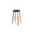 Utility Upholstered Genuine Leather Counter Stool with Solid Wood Frame-88089525