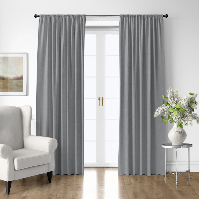 Ensemble de 2 draps en coton Shay, Gris, 50" W  x 108" L