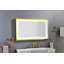 Miroir de salle de bain à DEL avec structure en aluminium