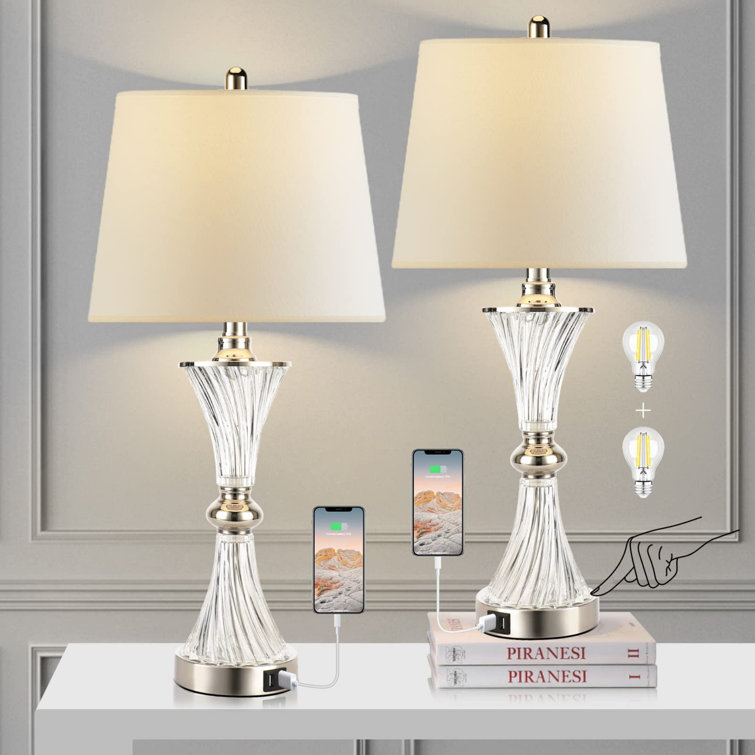 Manorville Metal USB Table Lamp