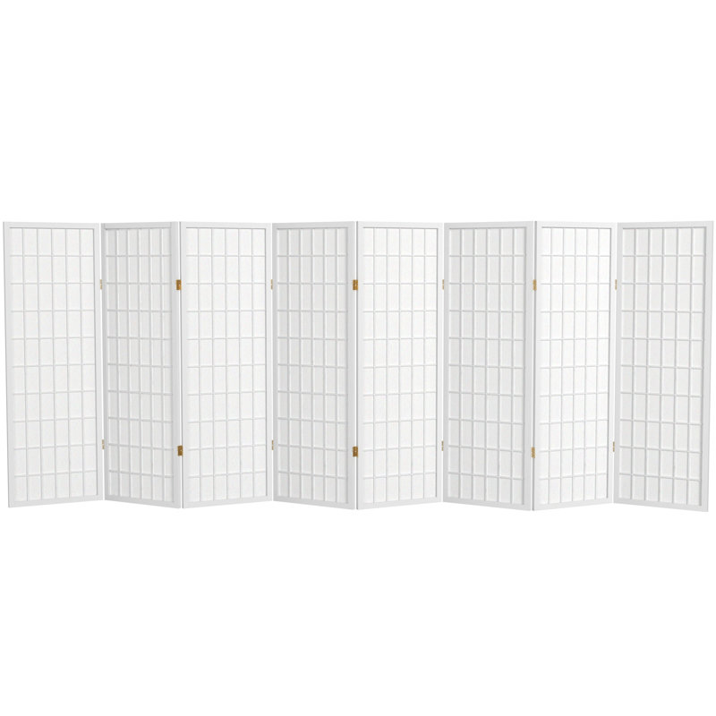 Écran court Shoji 50,75 "Alex, Blanc, 8 panneaux