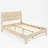 Modern Solid Pine Platform Queen Bed Frame-682227718-682227719