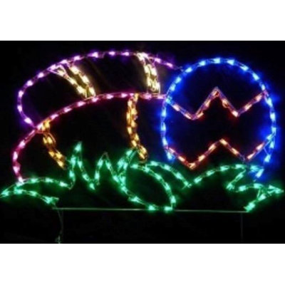 Easter Eggs in Grass Holiday Lighted Display
