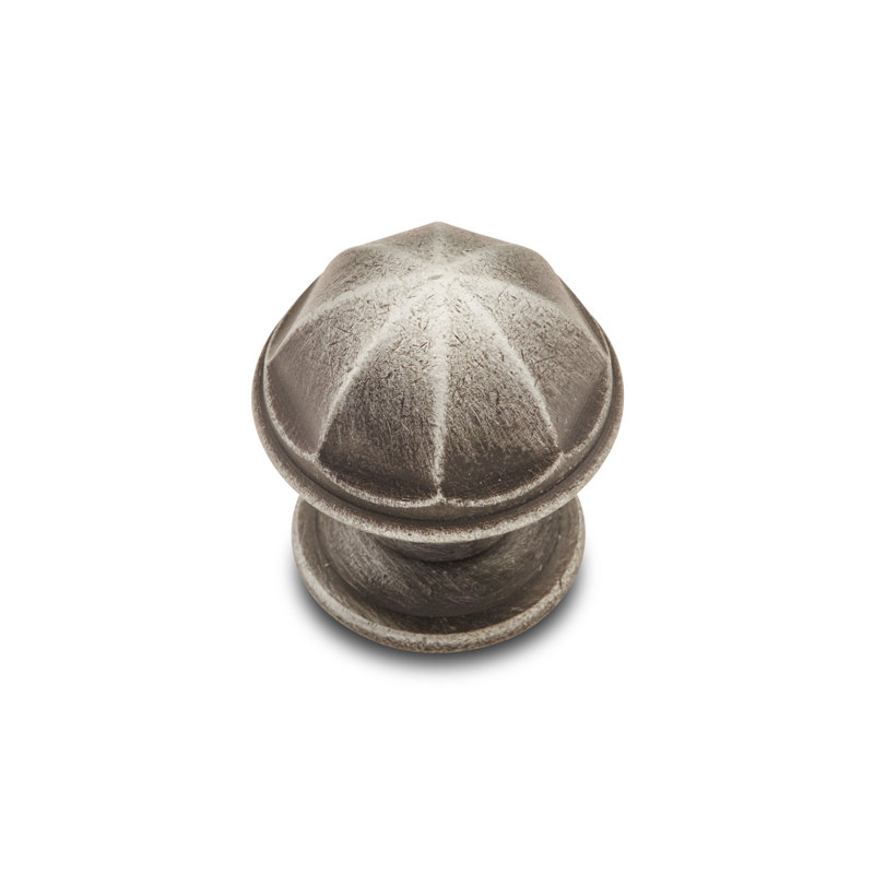 Contoured Dome 1 1/16" Knob CK Series, Distressed Nickel