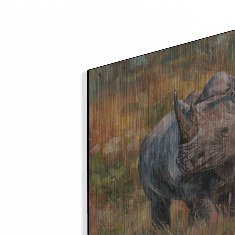 «Mother & Son2» par David Stribble, art mural en métal, H 16 po x l 24 po