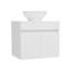 Meuble-lavabo Manchester, deux tiroirs et tablette ouverte, blanc-870459761