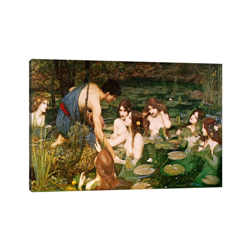 Hylas And The Nymphs by John William Waterhouse - Wrapped Canvas Gallery-Wrapped Canvas Giclée