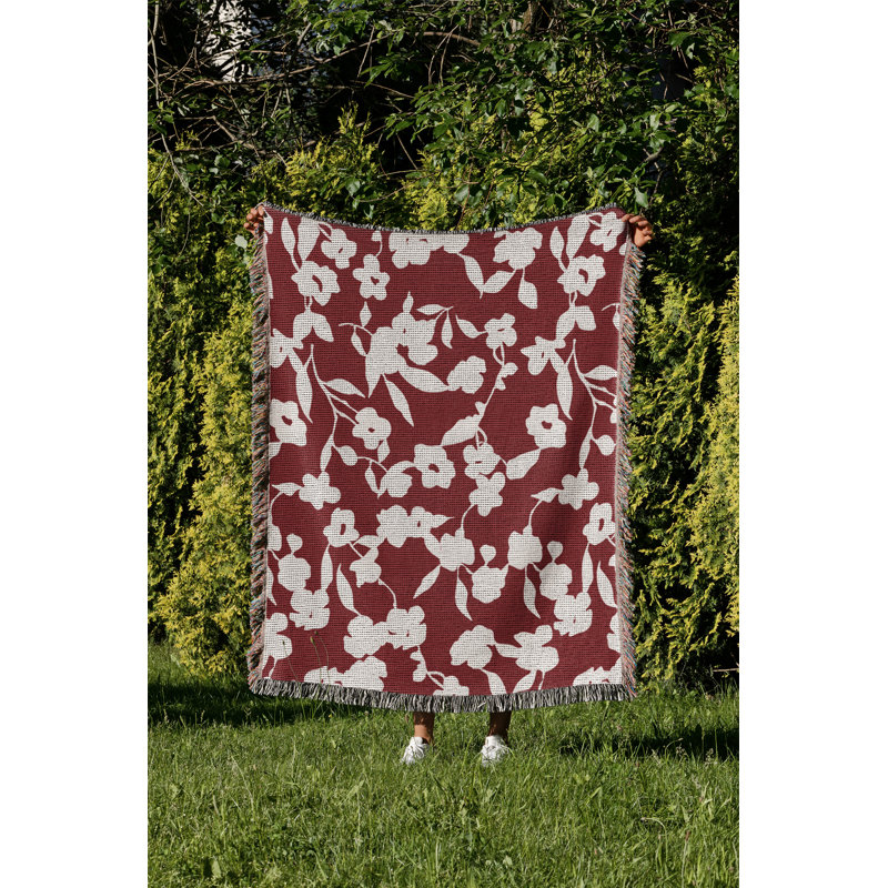 Jeté en coton Vera, 50 x 70, Rouge