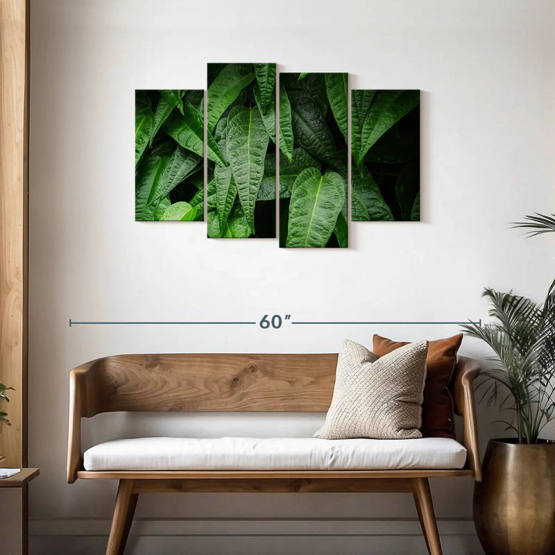 Harnek feuilles de plantes fraîches, H 27 po x l 43 po