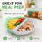 2-in-1 Silicone Steamer Sling & Divided Pot-in-Pot Insert Set for Instant Pot 6/8 Qt, Anti-Scald Pressure Cooker Lifter with 2-Chamber Steamer Basket, BPA-Free, (Mint Blue)