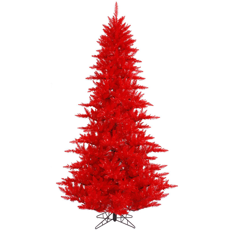 Sapin de Noël artificiel rouge, 3 pi H