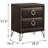 Dark Merlot 2-Drawer Nightstand With Hairpin Legs