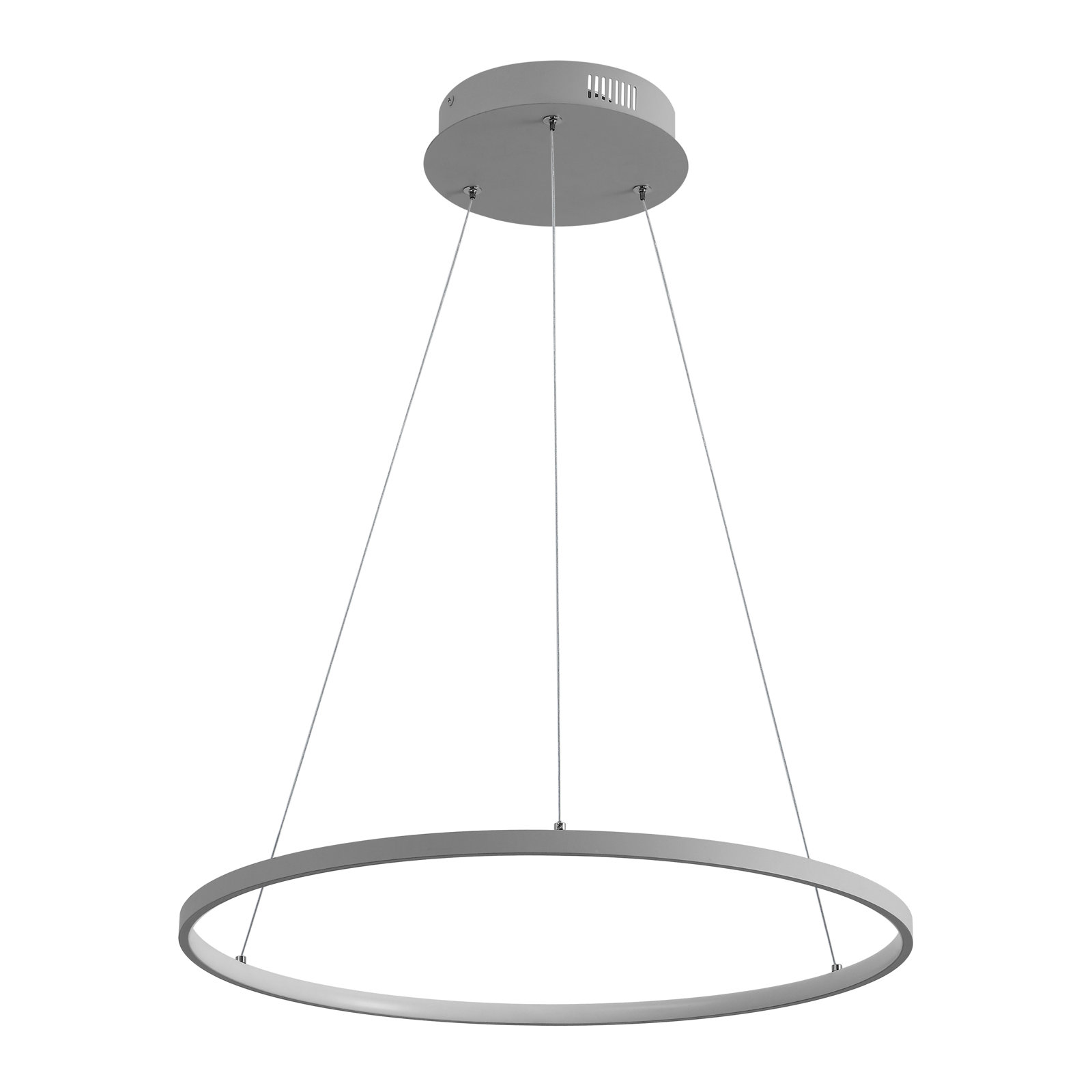 Odin Single Light Dimmable LED Pendant, 0.75" H x 23.75" W x 23.75" D, Gray