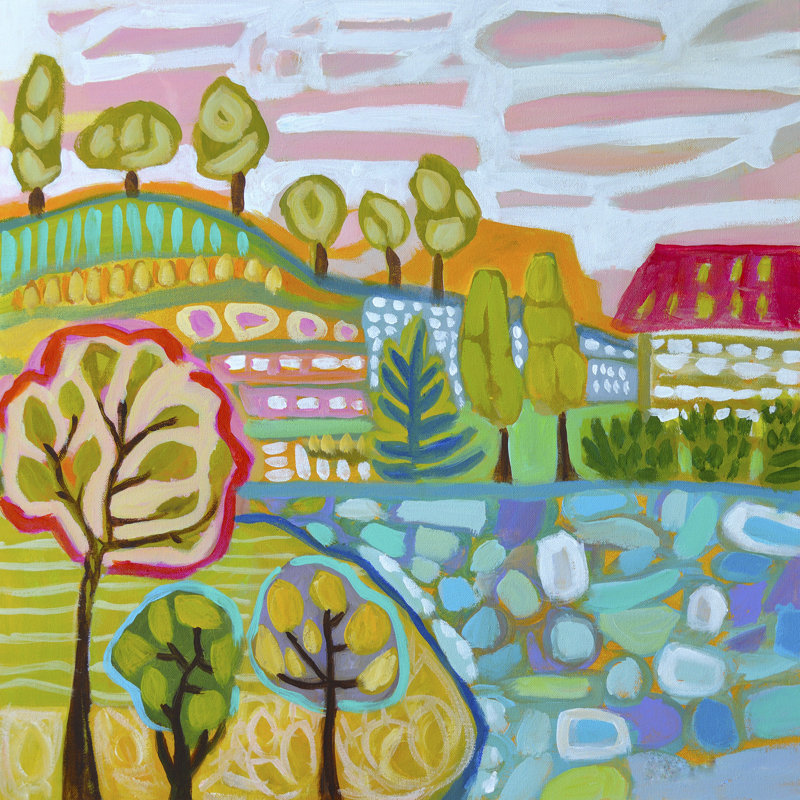 Tree Farm by Karen Fields - Wrapped Canvas Painting, 51cm H x 51cm W
