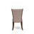 5 Piece Dining Room Furniture Set Includes a Rectangle Rustic Wood Dining Table and 4 Light Tan Linen Fabric Parsons Chairs, Antique Walnut-467368615-467390109-473122937
