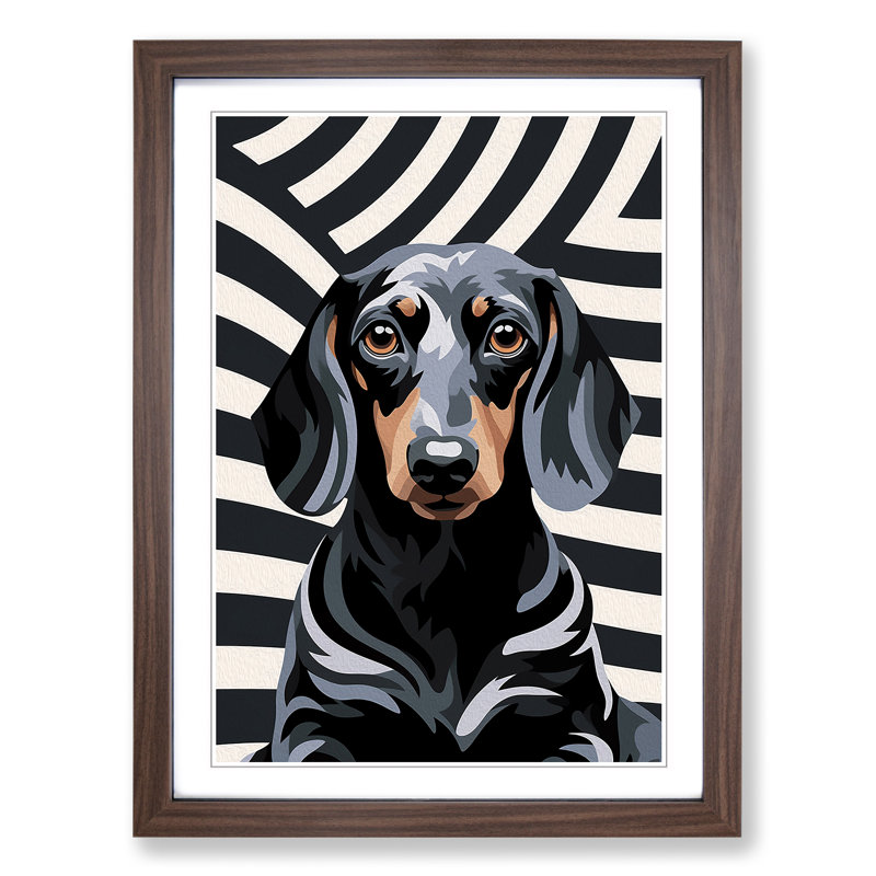 Single Picture Frame Print on Wood, Walnut Framed, 64cm H x 46cm W