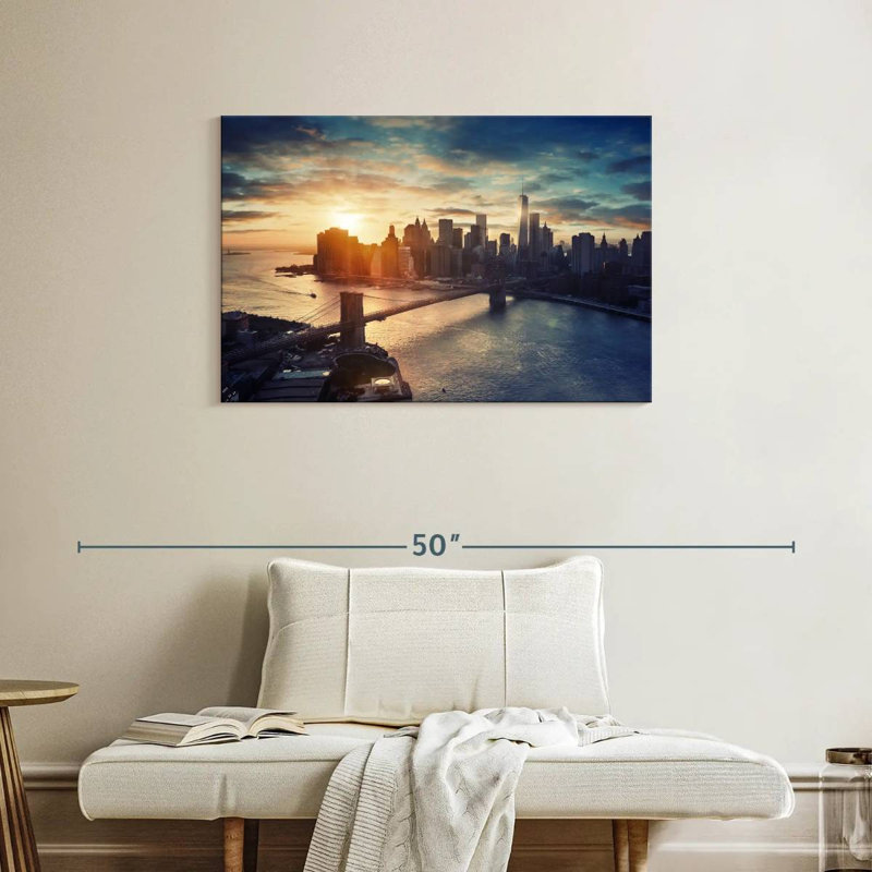 Sirci Manhattan après le coucher du soleil, H 24 po x l 36 po