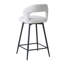 Swivel Upholstered Bar Stool with Iron Frame-1544208729