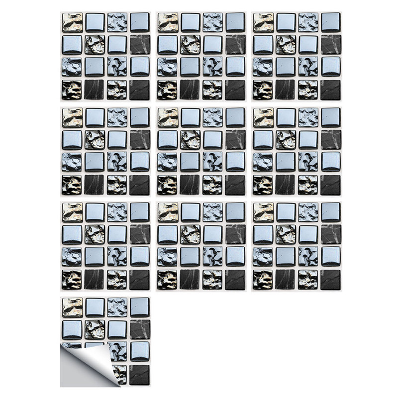 1Set 10pc Self Adhesive Tile Sticker Kitchen Bathroom Wall Sticker Decoration