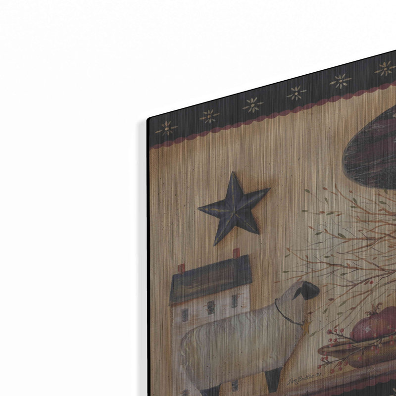 Art mural en métal de luxe «Primitives Antiques Shelf» par Pam Britton, H 12 po x l 24 po