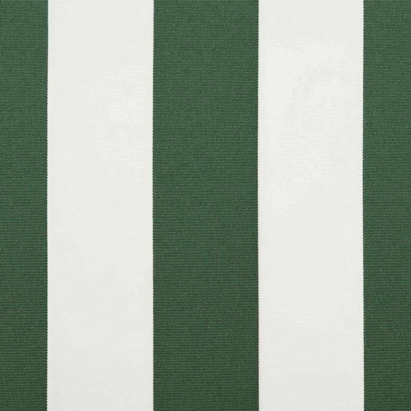 VidaXL Polyester Cover Retractable Patio Awning, 400cm W x 300cm D, Green/White/Black