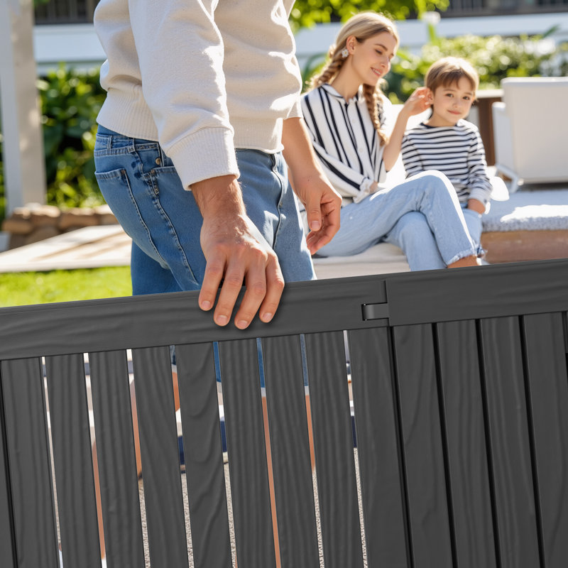 Ensemble de chaises longues d'extérieur pour 2, 5 positions réglables, Noir