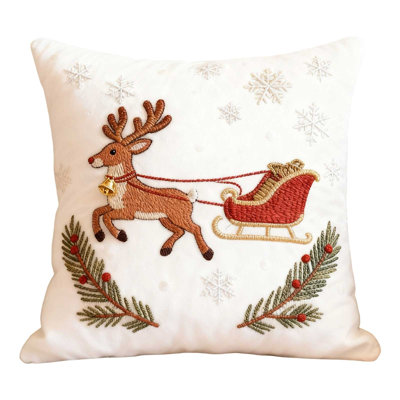 Housse de coussin de Noël en lin avec housse de coussin en lin