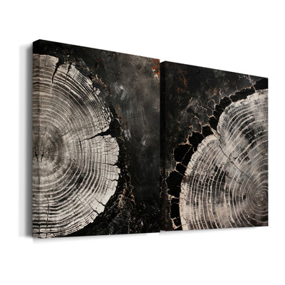 ABSTRACT Series CCII - Toile tendue avec châssis de qualité supérieure - Prêt à accrocher