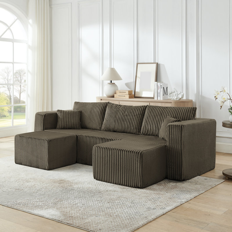 Canapé modulaire compact, Brun