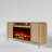 70" Fluted Fireplace Tv Stand - Faux Marble Top Modern Media Console-251536358
