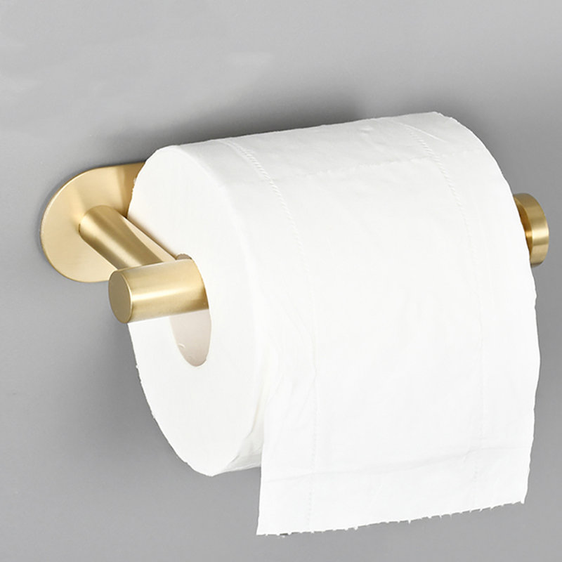 Wall Mounted Toilet Paper Holder, Gold