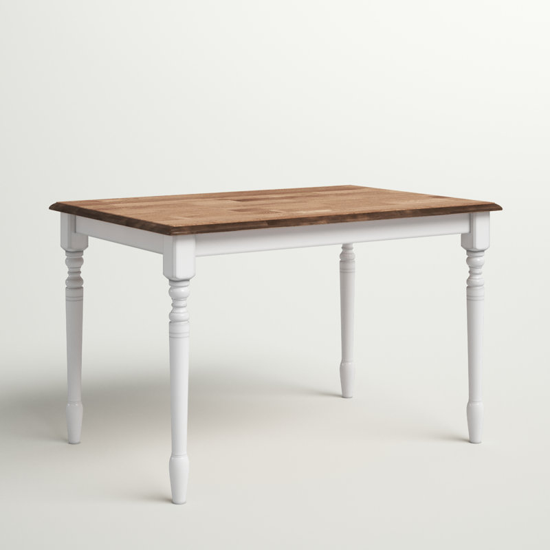 Dannie Solid Wood Dining Table, White