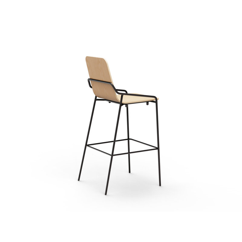 Tabouret de bar et de comptoir Dupont, Bois de frêne naturel, Tabouret de bar (siège d'une hauteur de 26 po)