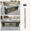 Banc de rangement gris en cuir pour hall d'entrée-112128043