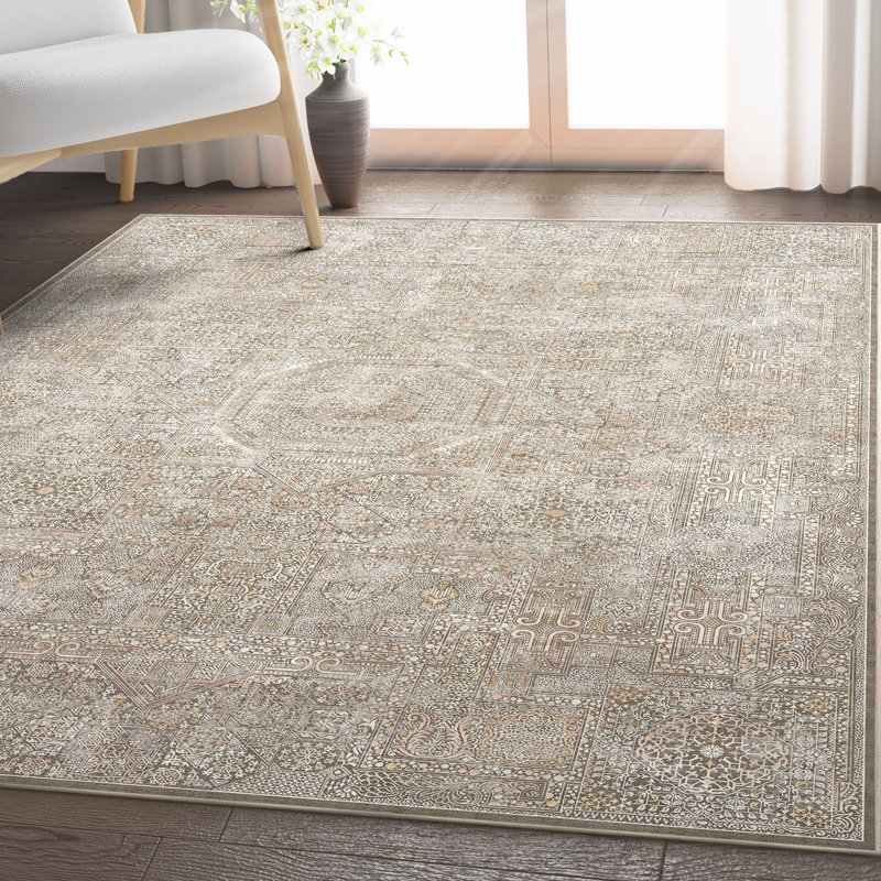 Tapis de style oriental espy amman rétro, Rectangle 9 pi 10 po x 13 pi