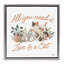 "Love & A Cat", art mural encadré flottant par Laura Marshall-1864511063-1864511062