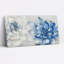 Ensemble de 1 tableau mural sur toile tendue à motif floral bleu et blanc-687616360