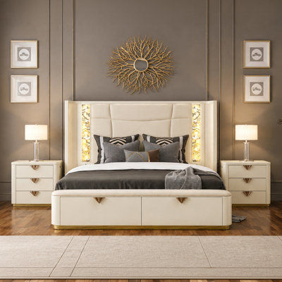 Janisia King 3PC Beige