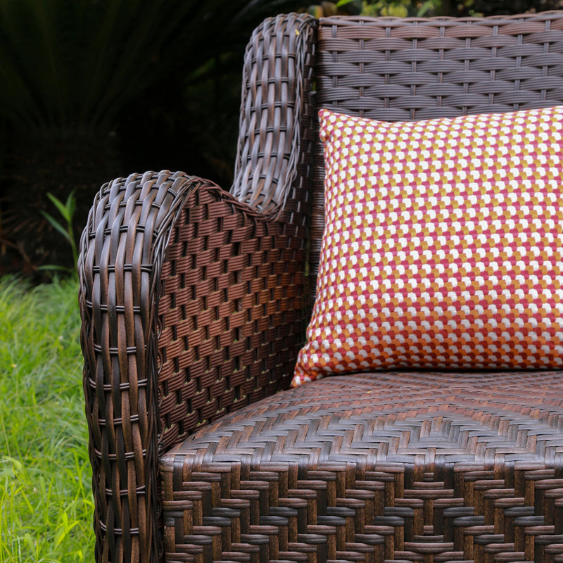 Lorentz All-Weather Wicker Sofa Seating Group with Steel Frame 