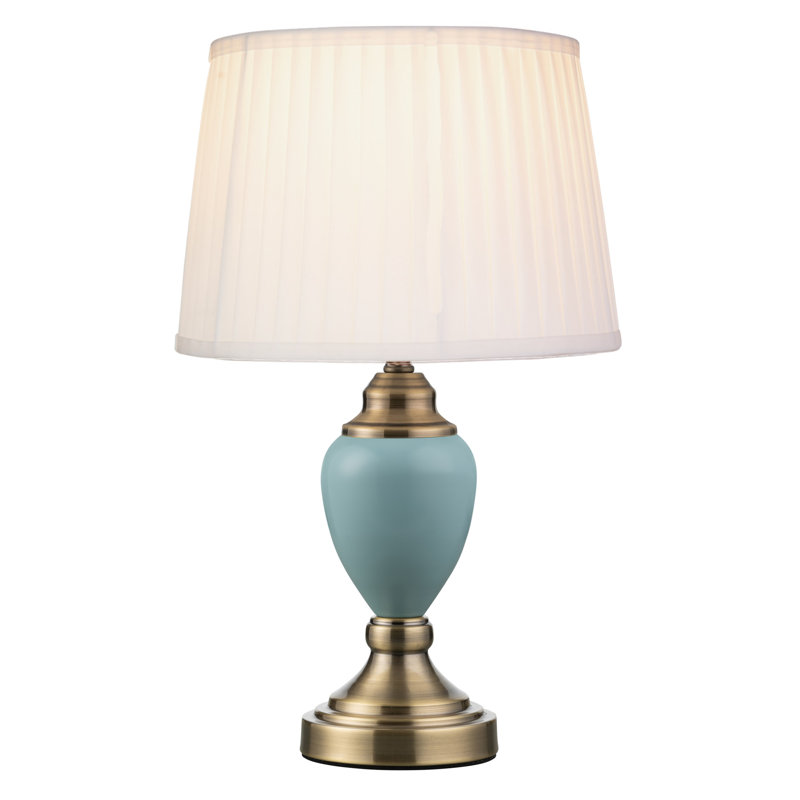 Southall Metal Table Lamp, Blue Base/Ivory Shade