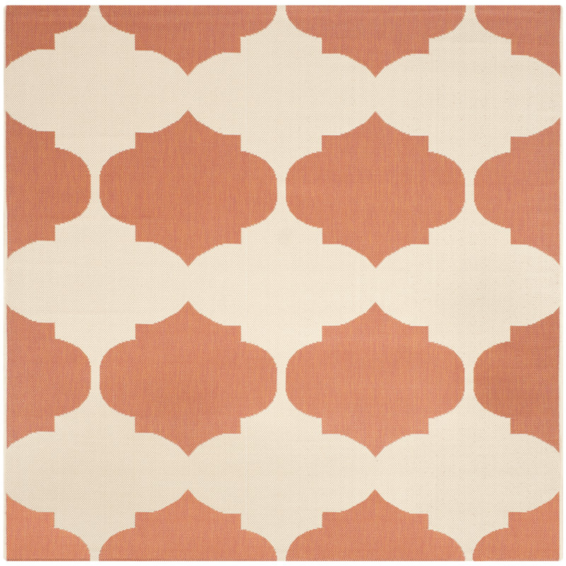 Tapis beige / terre cuite Herefordshire, Carré 5 pi 3 po