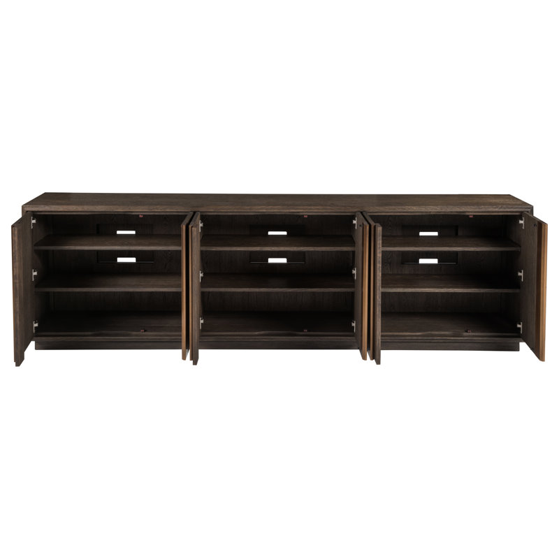 Andare Unfinished TV Stand with Fireplace Included, 30"H x 98.75"L x 17.5"W