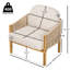 Fauteuil club d'extérieur en bois avec coussin-1109404953-1109404962-1109404964