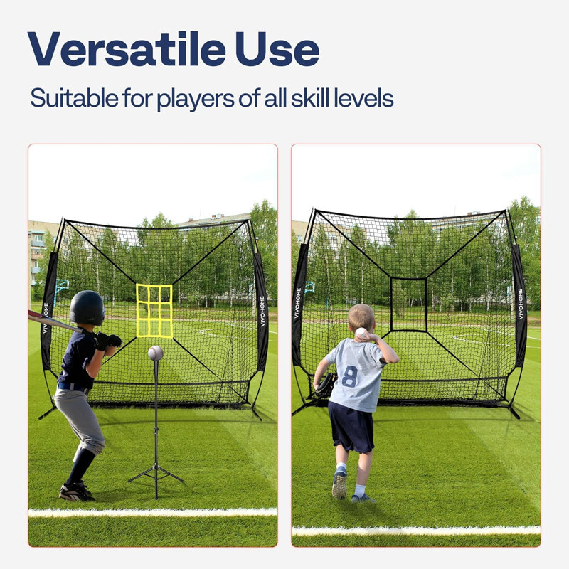 VIVOHOME Polyester Foldable Goal with Carrying Case, Black