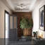 Éclairage rétro moderne à 3 lumières avec abat-jour arrondi noir Lateisha-111571477-111571474